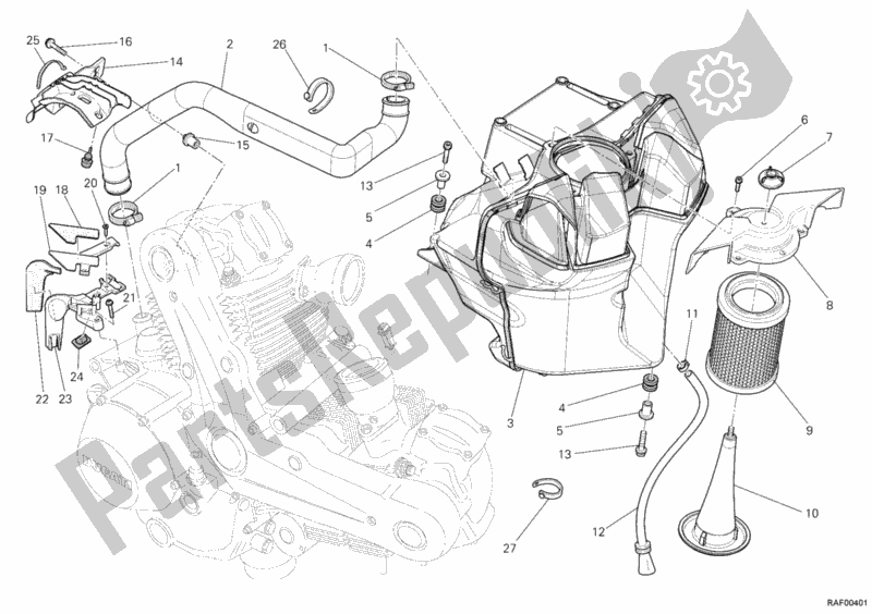 Wszystkie części do Wlot Ducati Monster 696 ABS 2012